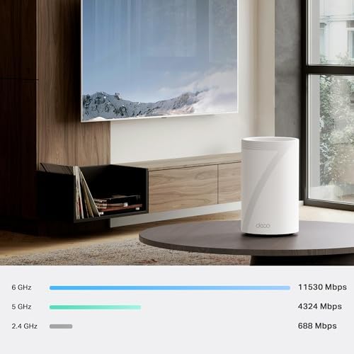 TP Link Deco 7 Pro BE17000 Tri Band Wi Fi 7 Whole Home Mesh System   9 Stream 17Gbps   10G RJ45/SFP  Combo   Multi Gig Wired Backhaul   Up to 8500 Sq ft   HomeShield  MLO  320 MHz  Deco BE77 3 Pack 
