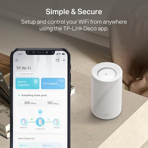 TP Link Deco 7 Pro BE17000 Tri Band Wi Fi 7 Whole Home Mesh System   9 Stream 17Gbps   10G RJ45/SFP  Combo   Multi Gig Wired Backhaul   Up to 8500 Sq ft   HomeShield  MLO  320 MHz  Deco BE77 3 Pack 