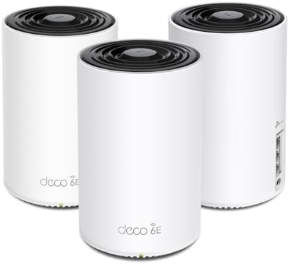 TP Link Deco 7 Pro BE63 Tri Band WiFi 7 BE10000 Whole Home Mesh System   6 Stream 10 Gbps  4x2 5G Ports Wired Backhaul  4X Smart Internal Antennas  VPN  HomeShield  Free Expert Support  3 Pack 