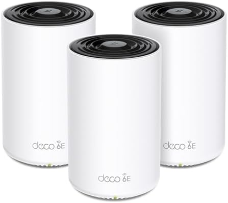 TP Link Deco 7 Pro BE63 Tri Band WiFi 7 BE10000 Whole Home Mesh System   6 Stream 10 Gbps  4x2 5G Ports Wired Backhaul  4X Smart Internal Antennas  VPN  HomeShield  Free Expert Support  3 Pack 