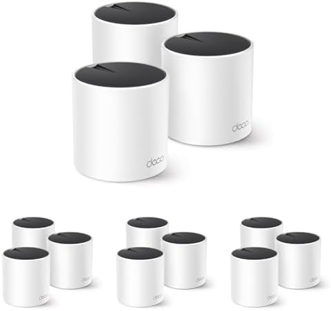 TP Link Deco S4 Mesh AC1900 WiFi System   Up to 5 500 Sq ft  Coverage  Replaces WiFi Router and Extender  Gigabit Ports  Works with Alexa  Deco S4 3 Pack 