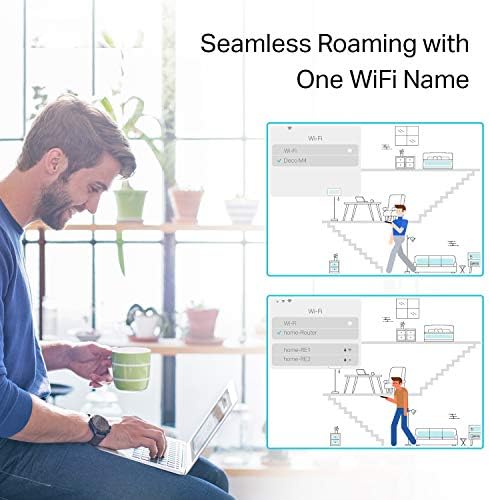 TP Link Deco S4 Mesh AC1900 WiFi System   Up to 5 500 Sq ft  Coverage  Replaces WiFi Router and Extender  Gigabit Ports  Works with Alexa  Deco S4 3 Pack 