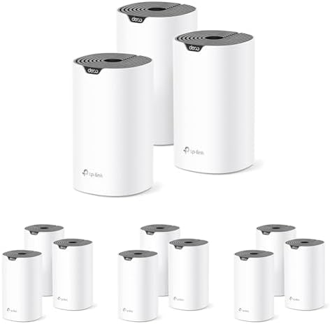 TP Link Deco S4 Mesh AC1900 WiFi System   Up to 5 500 Sq ft  Coverage  Replaces WiFi Router and Extender  Gigabit Ports  Works with Alexa  Deco S4 3 Pack 