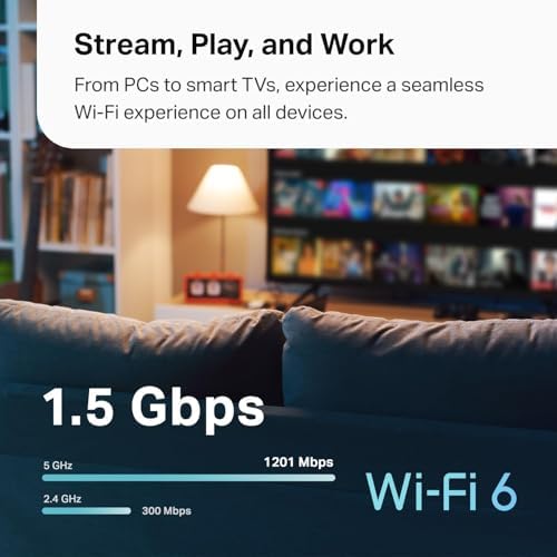 TP Link Deco X15 Dual Band AX1500 WiFi 6 Mesh Wi Fi System   Replaces Routers and Extenders   Covers up to 3 900 sq ft    2 Gigabit Ports per Unit  Supports Ethernet Backhaul  2 Pack