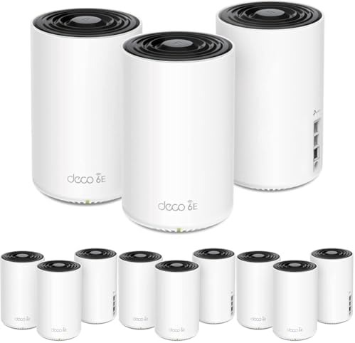 TP Link Deco XE75 Pro AXE5400 Tri Band WiFi 6E Mesh System   2 5G WAN/LAN Port  Covers up to 5500 Sq Ft  Replaces WiFi Router and Extender  AI Driven Mesh  New 6GHz Band  2 Pack