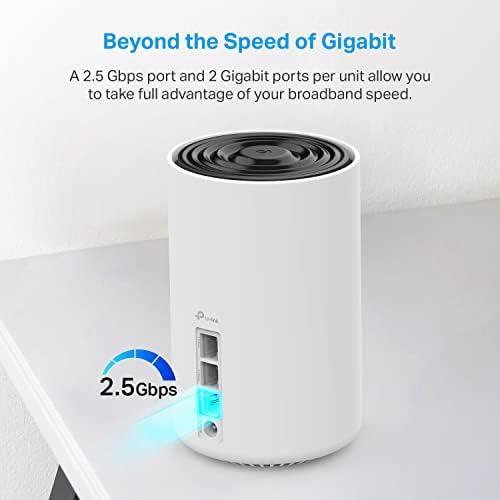 TP Link Deco XE75 Pro AXE5400 Tri Band WiFi 6E Mesh System   2 5G WAN/LAN Port  Covers up to 5500 Sq Ft  Replaces WiFi Router and Extender  AI Driven Mesh  New 6GHz Band  2 Pack