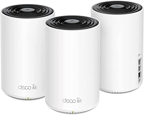 TP Link Deco XE75 Pro AXE5400 Tri Band WiFi 6E Mesh System   2 5G WAN/LAN Port  Covers up to 5500 Sq Ft  Replaces WiFi Router and Extender  AI Driven Mesh  New 6GHz Band  2 Pack