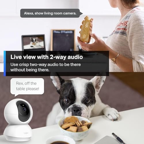 TP Link Tapo Pan/Tilt Security Camera for Baby Monitor  Pet Camera w/Motion Detection  1080P  2 Way Audio  Night Vision  Cloud & SD Card Storage  Works with Alexa & Google Home  Tapo C200 
