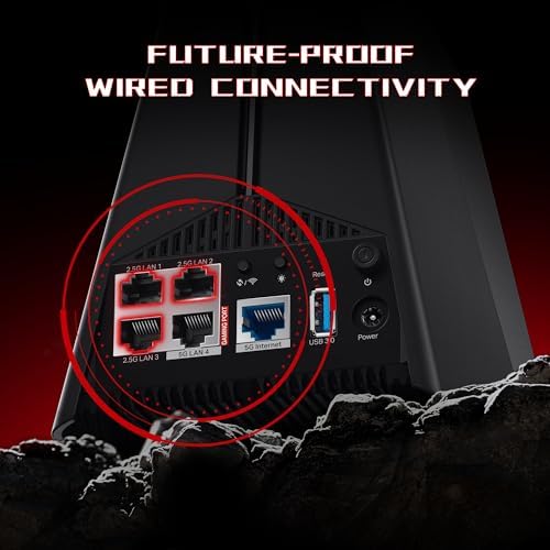 TP Link Tri Band BE11000 Wi Fi 7 Gaming Router Archer GE650   6 Stream 11 Gbps supports 320MHz   2 5G   3 2 5G Ports USB 3 0   Game Acceleration  Dedicated Gaming Port & Panel  RGB Lighting HomeShield