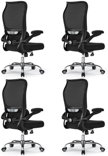 TRALT Ergonomic Office Chair   Desk Chair with Wave High Back Adjustable Lumbar Support Computer Chair   Gaming Chairs Mesh Backrest and PU Leather Seat for Home Reading Chairs to Adults Black 