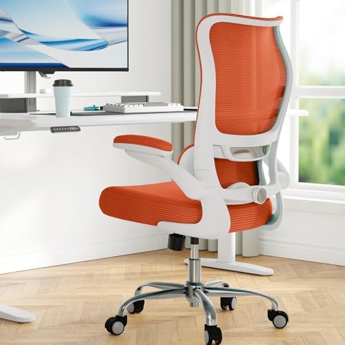 TRALT Ergonomic Office Chair   Desk Chair with Wave High Back Adjustable Lumbar Support Computer Chair   Gaming Chairs Mesh Backrest and PU Leather Seat for Home Reading Chairs to Adults Black 