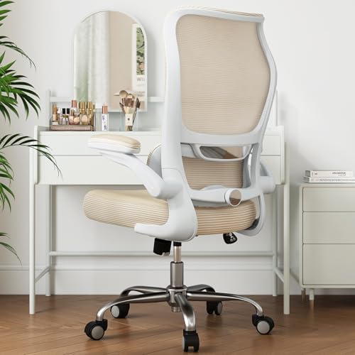 TRALT Ergonomic Office Chair   Desk Chair with Wave High Back Adjustable Lumbar Support Computer Chair   Gaming Chairs Mesh Backrest and PU Leather Seat for Home Reading Chairs to Adults Black