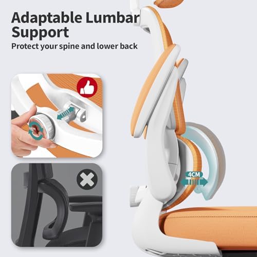 TRALT Office Chair Ergonomic Desk Chair  330 LBS Home Mesh Office Desk Chairs with Wheels  Comfortable Gaming Chair  High Back Office Chair for Long Hours  Beige 