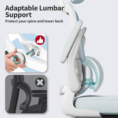 TRALT Office Chair Ergonomic Desk Chair  330 LBS Home Mesh Office Desk Chairs with Wheels  Comfortable Gaming Chair  High Back Office Chair for Long Hours  Beige 