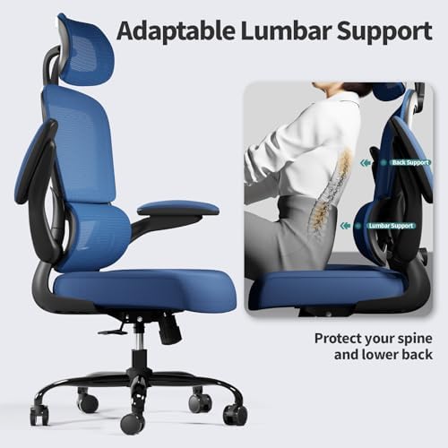 TRALT Office Chair Ergonomic Desk Chair  330 LBS Home Mesh Office Desk Chairs with Wheels  Comfortable Gaming Chair  High Back Office Chair for Long Hours  Beige 