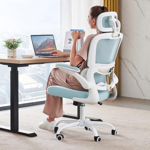 TRALT Office Chair Ergonomic Desk Chair  330 LBS Home Mesh Office Desk Chairs with Wheels  Comfortable Gaming Chair  High Back Office Chair for Long Hours  Black