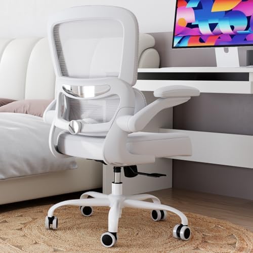 TRALT Office Chair Ergonomic Desk Chair  330 LBS Home Mesh Office Desk Chairs with Wheels  Comfortable Gaming Chair  High Back Office Chair for Long Hours  Beige 