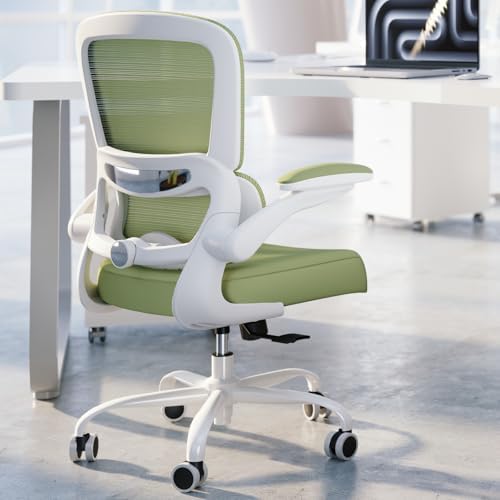 TRALT Office Chair Ergonomic Desk Chair  330 LBS Home Mesh Office Desk Chairs with Wheels  Comfortable Gaming Chair  High Back Office Chair for Long Hours  Beige 