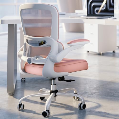TRALT Office Chair Ergonomic Desk Chair  330 LBS Home Mesh Office Desk Chairs with Wheels  Comfortable Gaming Chair  High Back Office Chair for Long Hours  Beige 