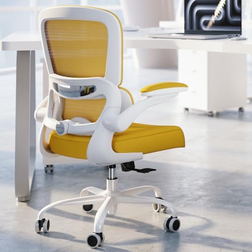 TRALT Office Chair Ergonomic Desk Chair  330 LBS Home Mesh Office Desk Chairs with Wheels  Comfortable Gaming Chair  High Back Office Chair for Long Hours  Beige 