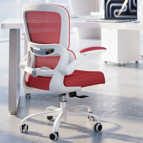 TRALT Office Chair Ergonomic Desk Chair  330 LBS Home Mesh Office Desk Chairs with Wheels  Comfortable Gaming Chair  High Back Office Chair for Long Hours  Beige 