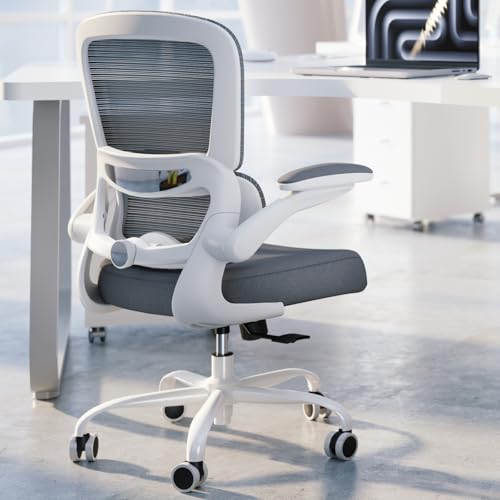 TRALT Office Chair   Ergonomic Desk Chair with Adjustable Lumbar Support  Mesh Computer Chair  Executive Chairs for Home Office Comfortable Lumbar Support  White 