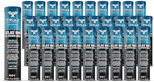 TRIAX Atlas 600   Full Synthetic Grease   Ultra Duty   All 5th Wheel  Bearings  Joints  Pivots  Bolts   Super Adhesive   Marine   Wide Temp Range  40 F to 450 F   14 oz Tube  Pack of 30 