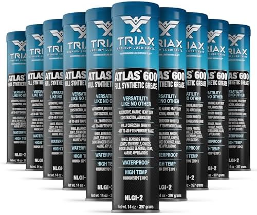 TRIAX Atlas 600   Full Synthetic Grease   Ultra Duty   All 5th Wheel  Bearings  Joints  Pivots  Bolts   Super Adhesive   Marine   Wide Temp Range  40 F to 450 F   14 oz Tube  Pack of 30 