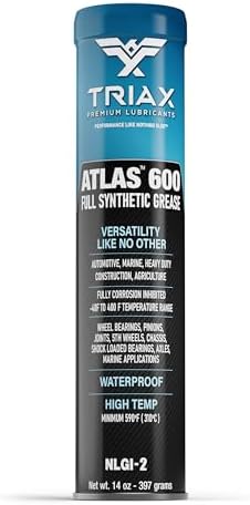 TRIAX Atlas 600   Full Synthetic Grease   Ultra Duty   All 5th Wheel  Bearings  Joints  Pivots  Bolts   Super Adhesive   Marine   Wide Temp Range  40 F to 450 F   14 oz Tube  Pack of 10 