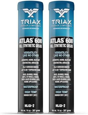 TRIAX Atlas 600   Full Synthetic Grease   Ultra Duty   All 5th Wheel  Bearings  Joints  Pivots  Bolts   Super Adhesive   Marine   Wide Temp Range  40 F to 450 F   14 oz Tube  Pack of 10 