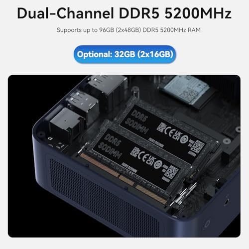 TRIGKEY Key i13 Mini PC  13th Gen Intel Core i9 13900HK  14C/20T  up to 5 4GHz   32GB DDR5 RAM 1TB PCle4 0 SSD  Mini Computers Support Triple Display HDMl DP 1 4 Thunderbolt 4  WiFi6 BT5 2 2 5G LAN