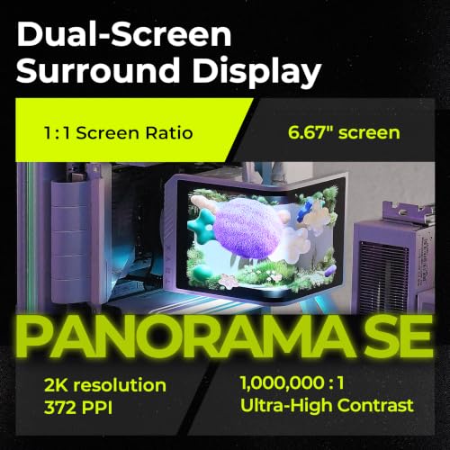TRYX PANORAMA SE 360 ARGB Blanco 360mm AIO Giratoria Pantalla Curva AMOLED de 6.67'' Efecto Anamorfo 3D Personalizable Enfriador AIO 360mm Blanco Asetek Adela 280w TDP Intel LGA 1851/1700/1200/115X