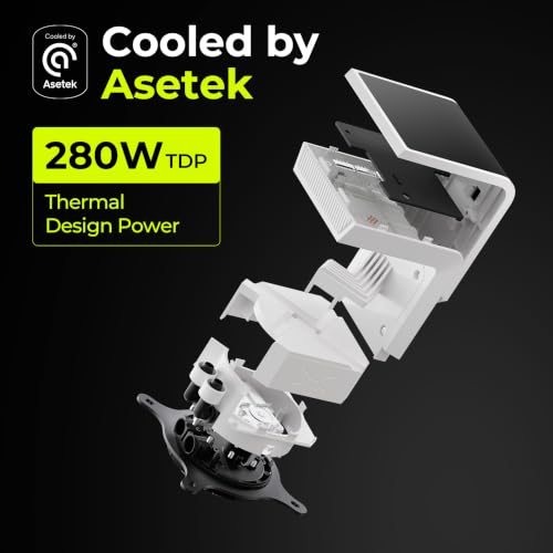 TRYX PANORAMA SE 360 ARGB Blanco 360mm AIO Giratoria Pantalla Curva AMOLED de 6.67'' Efecto Anamorfo 3D Personalizable Enfriador AIO 360mm Blanco Asetek Adela 280w TDP Intel LGA 1851/1700/1200/115X