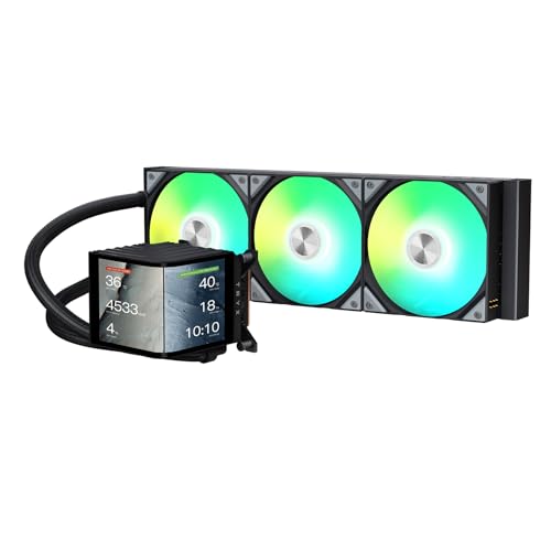 TRYX Panorama 360 ARGB 360mm AIO 6 67 AMOLED Curved Screen 3D Anamorphic Effect Display Customizable AIO Cooler 360mm Asetek 8th Gen V2 320w TDP Magnetic ARGB Fan Intel LGA 1851/1700 AMD AM5/AM4