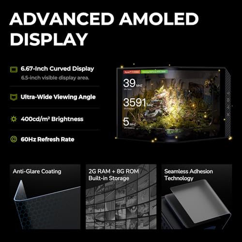 TRYX Panorama 360 ARGB 360mm AIO 6 67 AMOLED Curved Screen 3D Anamorphic Effect Display Customizable AIO Cooler 360mm Asetek 8th Gen V2 320w TDP Magnetic ARGB Fan Intel LGA 1851/1700 AMD AM5/AM4