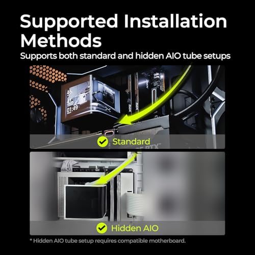 TRYX Panorama SE 360 ARGB 360mm AIO Rotatable 6 67 AMOLED Curved Screen 3D Anamorphic Effect Customizable AIO Cooler 360mm Asetek Adela Pump 280w TDP ARGB Fan Intel LGA 1851/1700 AMD AM5/AM4