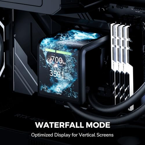 TRYX Panorama SE 360 ARGB 360mm AIO Rotatable 6 67 AMOLED Curved Screen 3D Anamorphic Effect Customizable AIO Cooler 360mm Asetek Adela Pump 280w TDP ARGB Fan Intel LGA 1851/1700 AMD AM5/AM4