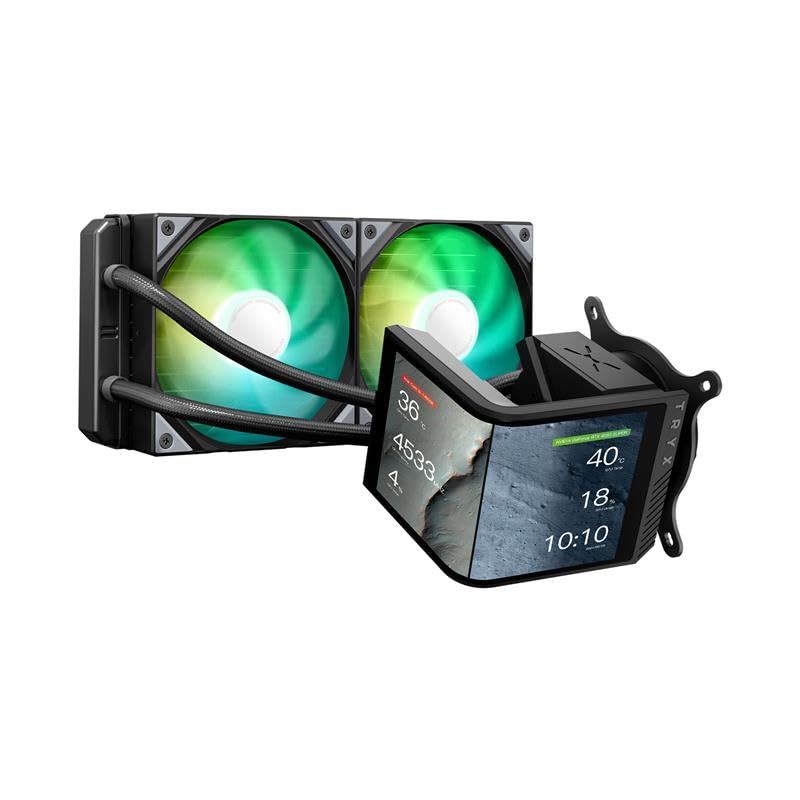 TRYX Panorama SE 360 ARGB 360mm AIO Rotatable 6 67 AMOLED Curved Screen 3D Anamorphic Effect Customizable AIO Cooler 360mm Asetek Adela Pump 280w TDP ARGB Fan Intel LGA 1851/1700 AMD AM5/AM4