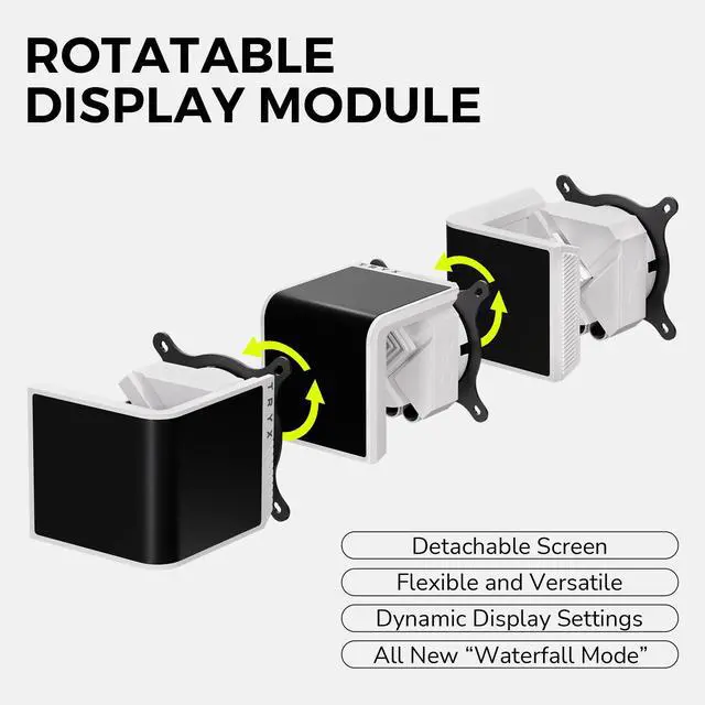 TRYX Panorama SE 360 ARGB White 360mm AIO Rotatable 6 67   AMOLED Curved Screen 3D Anamorphic Effect Customizable AIO Cooler 360mm White Asetek Adela 280w TDP Intel LGA 1851/1700/1200/115X AMD AM5/AM4