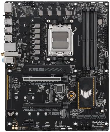 TUF Gaming B650 E WiFi AMD B650 AM5 ATX Motherboard  DDR5  8 2 teamed Power Stages  PCIe 5 0  a PCIe 5 0 M 2 Slot  Realtek 2 5 Gb Ethernet  Wi Fi 6E  HDMI  DisplayPort Fan Xper4 with AI Cooling II