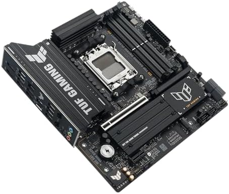TUF Gaming B850M PLUS WIFI7 AMD B850 mATX Motherboard  14 2 1 80A DrMOS Power Stages  DDR5  PCIe 5 0  3X M 2 Slots  WiFi 7  2 5Gb Ethernet  DisplayPort  HDMI  Rear USB C 20Gbps and Front USB C 10Gbps