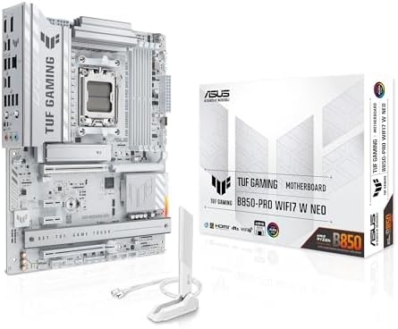 TUF Gaming B850M PLUS WIFI7 AMD B850 mATX Motherboard  14 2 1 80A DrMOS Power Stages  DDR5  PCIe 5 0  3X M 2 Slots  WiFi 7  2 5Gb Ethernet  DisplayPort  HDMI  Rear USB C 20Gbps and Front USB C 10Gbps