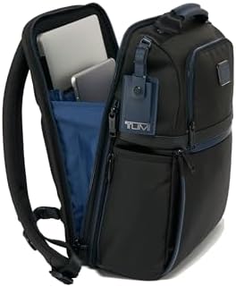 TUMI   Alpha Brief Pack   Mens Laptop Backpack with Padded Adjustable Straps   Fit up to 15 Screen   17 0 X 12 0 X 8 0   Black Leather