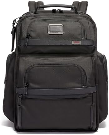 TUMI   Alpha Brief Pack   Mens Laptop Backpack with Padded Adjustable Straps   Fit up to 15 Screen   17 0 X 12 0 X 8 0   Black Leather