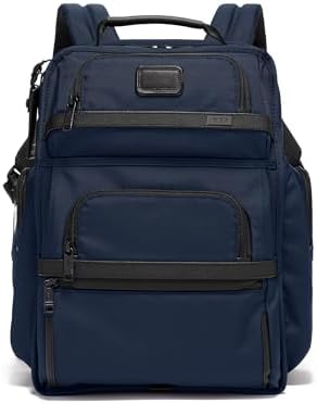 TUMI   Alpha Brief Pack   Mens Laptop Backpack with Padded Adjustable Straps   Fit up to 15 Screen   17 0 X 12 0 X 8 0   Black Leather