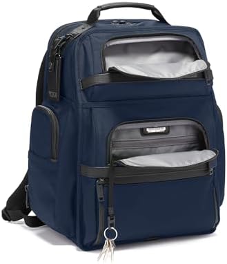 TUMI   Alpha Brief Pack   Mens Laptop Backpack with Padded Adjustable Straps   Fit up to 15 Screen   17 0 X 12 0 X 8 0   Black Leather