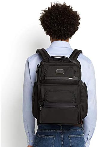 TUMI   Alpha Brief Pack   Mens Laptop Backpack with Padded Adjustable Straps   Fit up to 15 Screen   17 0 X 12 0 X 8 0   Black Leather