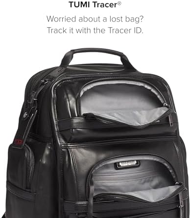 TUMI   Alpha Brief Pack   Mens Laptop Backpack with Padded Adjustable Straps   Fit up to 15 Screen   17 0 X 12 0 X 8 0   Black Leather