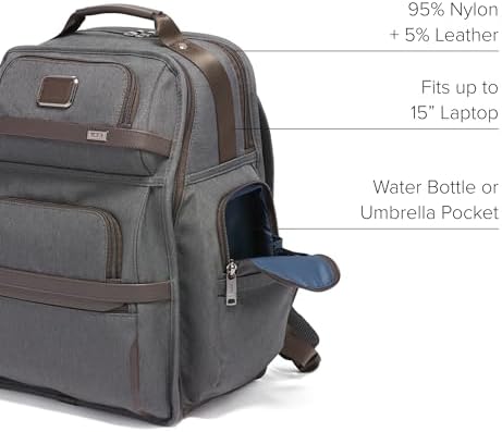 TUMI   Alpha Brief Pack   Mens Laptop Backpack with Padded Adjustable Straps   Fit up to 15 Screen   17 0 X 12 0 X 8 0   Black Leather