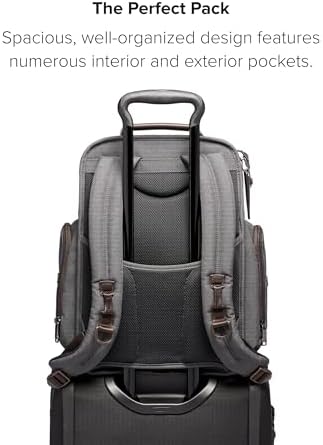 TUMI   Alpha Brief Pack   Mens Laptop Backpack with Padded Adjustable Straps   Fit up to 15 Screen   17 0 X 12 0 X 8 0   Black Leather